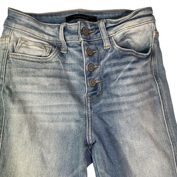 Flying Monkey Jeans Women's 25 - High Rise Button Up Ankle Skinny - Picture 2 of 5
